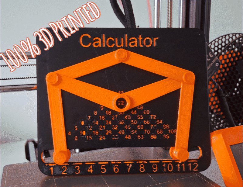 Mechanical Calculator - Máy tính cơ học in 3D không cần keo