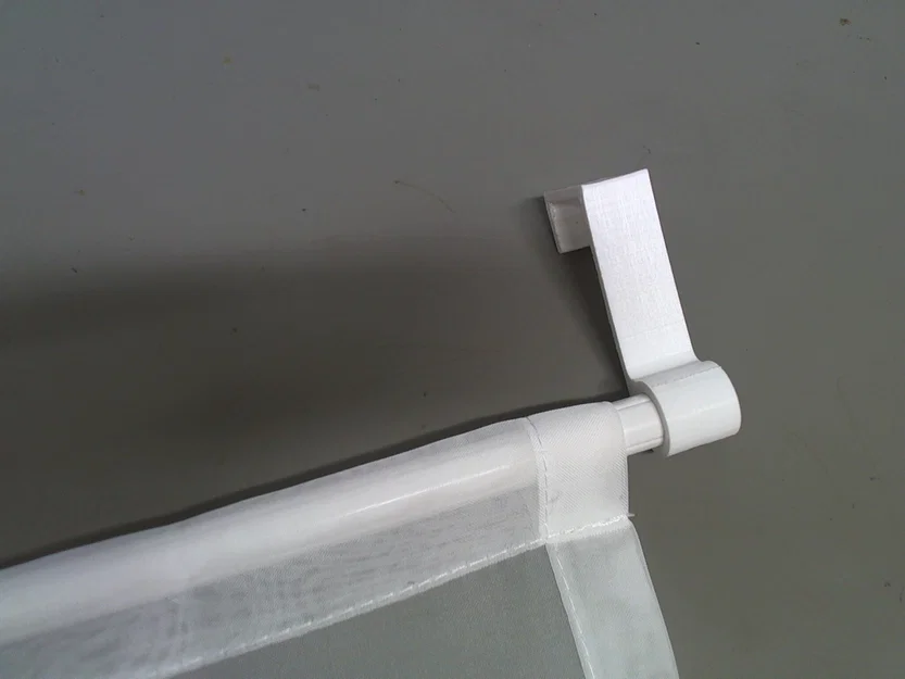 Giá đỡ thanh treo rèm và móc treo rèm (hỗ trợ file FreeCAD) - Image 2