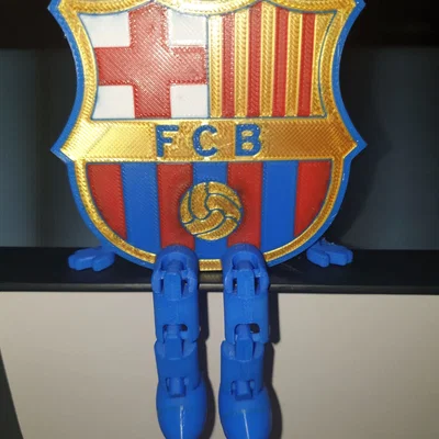 Mô hình khiên FC Barcelona có chân linh hoạt (flexi legs) in 3D