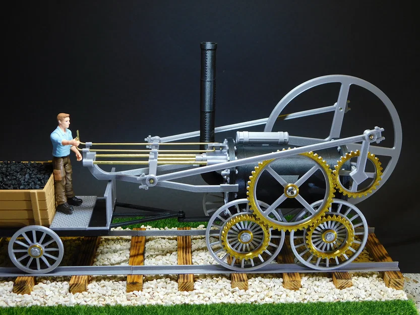 Đầu máy hơi nước đầu tiên - Mô hình cơ khí lịch sử - Image 1