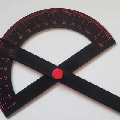 Thước đo góc / Goniometer in 3D với số nổi, không cần support