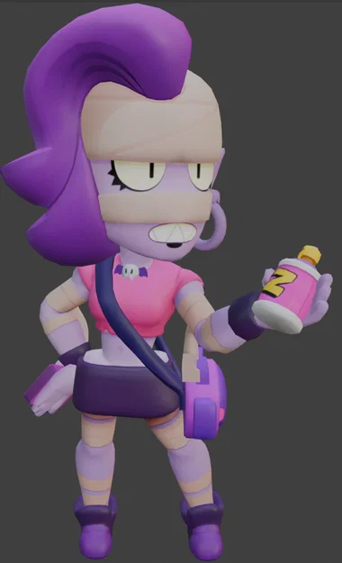 Mô hình 3D Emz - Nhân vật cá tính từ Brawl Stars - Image 1