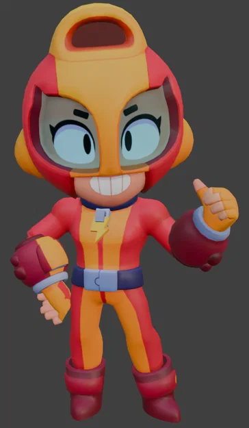 Mô hình 3D nhân vật Max từ Brawl Stars cực đẹp - Image 1