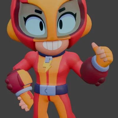 Mô hình 3D nhân vật Max từ Brawl Stars cực đẹp