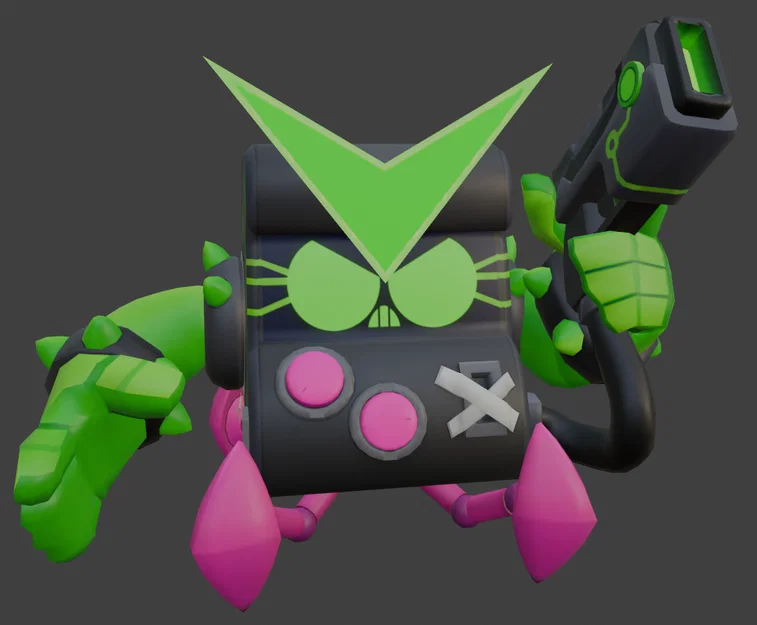 Mô hình 3D Virus 8-Bit Brawl Stars - Sản phẩm trang trí cực độc - Image 1