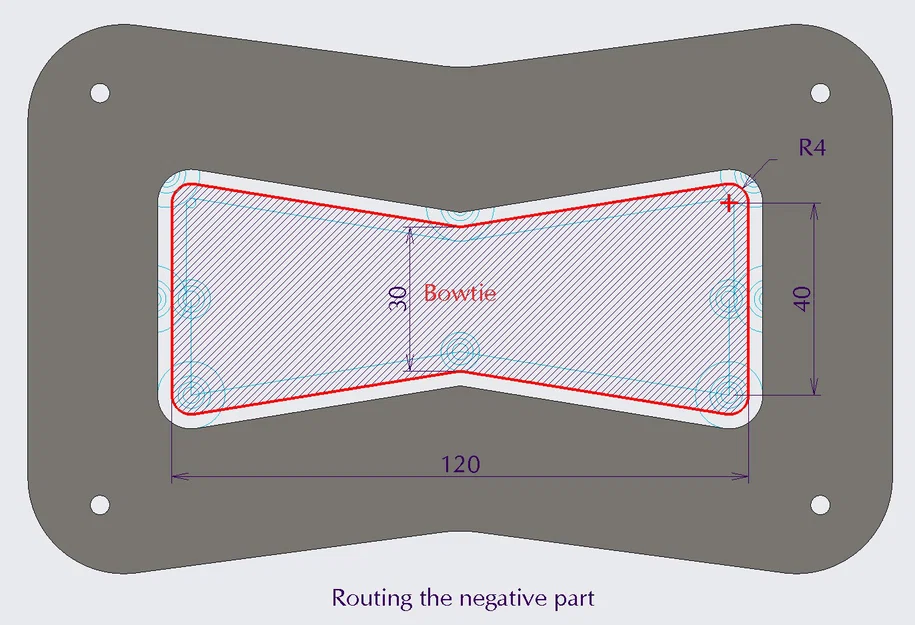 Bộ khuôn router làm mộng cánh bướm - 2 kích thước - Image 3