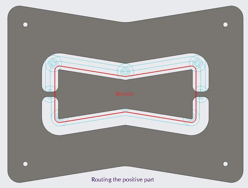 Bộ khuôn router làm mộng cánh bướm - 2 kích thước - Image 4