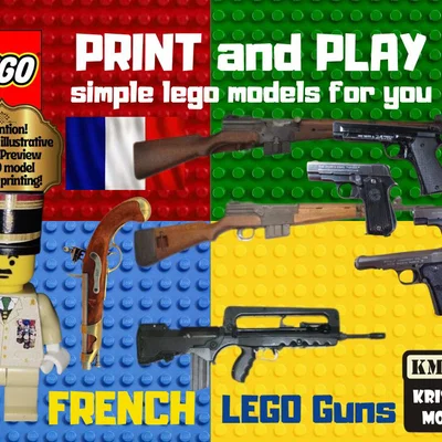 Bộ mô hình súng phong cách Pháp cho nhân vật LEGO (Print & Play)