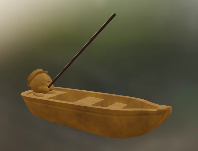 Mô hình Kirby câu cá - Đế cắm nhang - Image 2