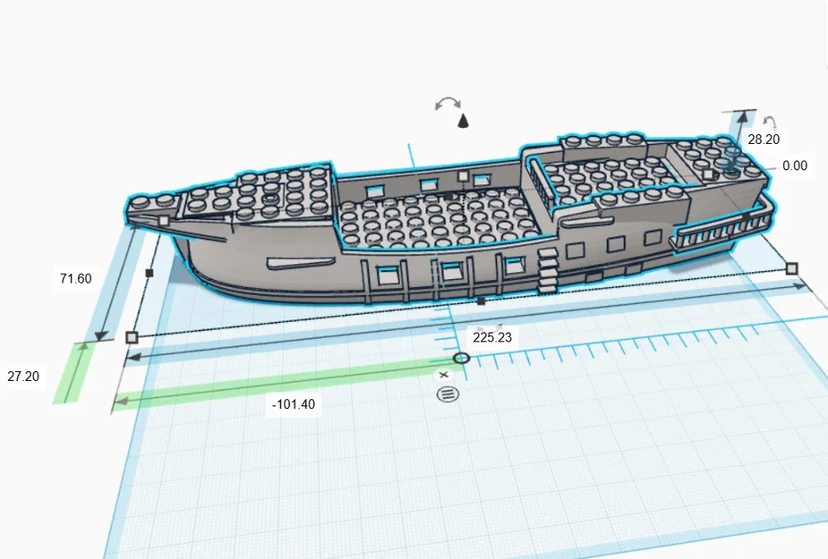 Mô hình tàu hải tặc phong cách LEGO (LEGO Pirate Galleon) in 3D - Image 3