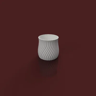 Lọ hoa mini và khay đựng đồ đa năng xoắn ốc in 3D