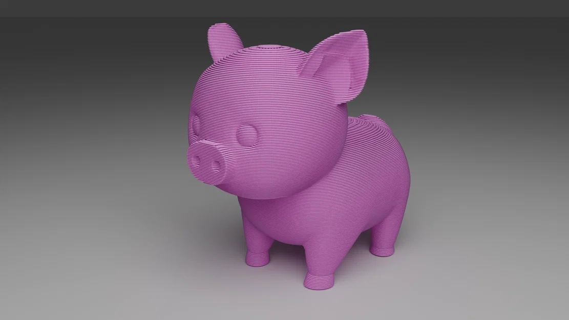 Mô hình móc khóa chú heo con (Cute Pig Keychain) in 3D siêu xinh - Image 1