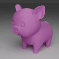 Mô hình móc khóa chú heo con (Cute Pig Keychain) in 3D siêu xinh - Thumbnail 1