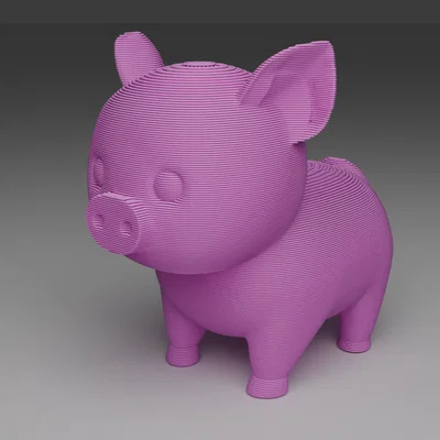 Mô hình móc khóa chú heo con (Cute Pig Keychain) in 3D siêu xinh