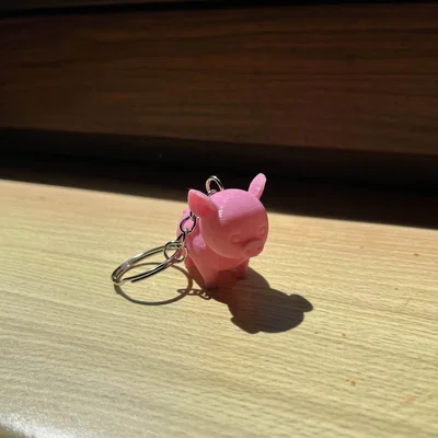 Mô hình móc khóa chú heo con (Cute Pig Keychain) in 3D siêu xinh