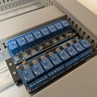 Giá đỡ module Relay 8 kênh gắn thanh DIN Rail cho tủ điện