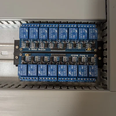 Giá đỡ module Relay 8 kênh gắn thanh DIN Rail cho tủ điện