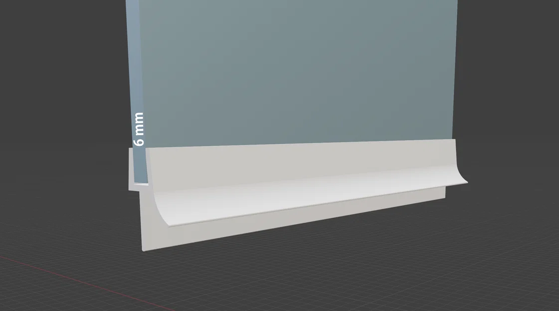 Ron chặn nước cửa kính phòng tắm 6 mm - Image 1