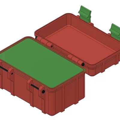 Remix Parametric Rugged Box của Whity với khay lót trống và nhãn dán