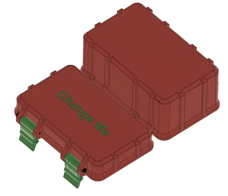 Remix Parametric Rugged Box của Whity với khay lót trống và nhãn dán - Image 2