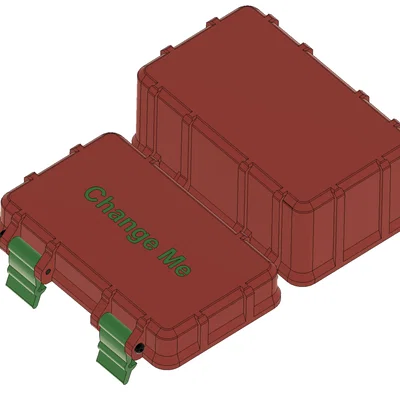 Remix Parametric Rugged Box của Whity với khay lót trống và nhãn dán