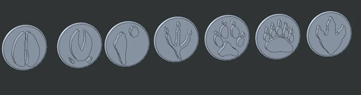 Bộ con dấu hình dấu chân động vật cho bé - Image 4