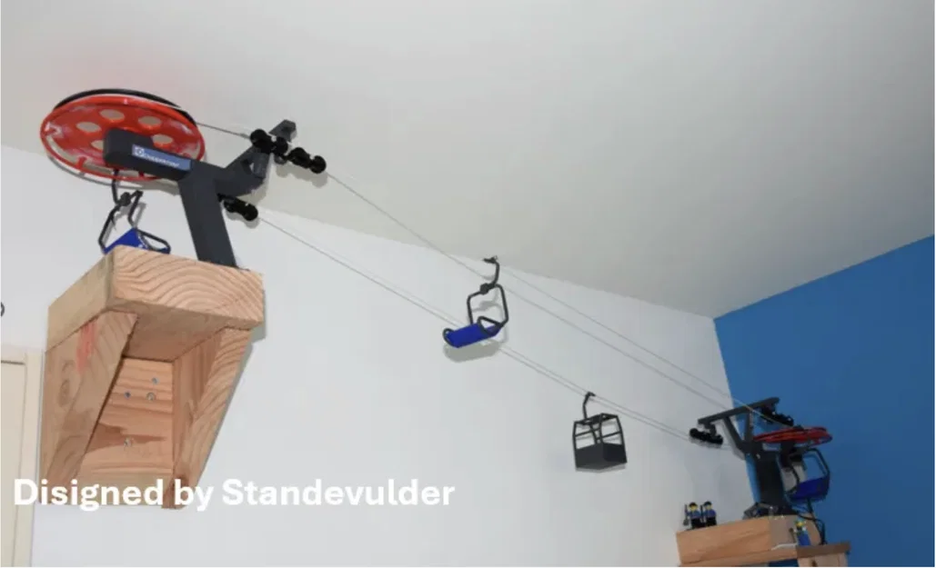 Mô hình cáp treo trượt tuyết hoạt động bằng động cơ điện - Image 5