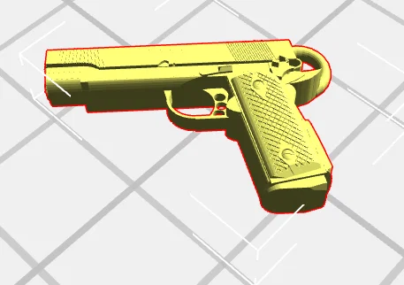 Móc khóa mô hình súng M1911 in 3D độc đáo - Image 1