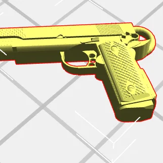 Móc khóa mô hình súng M1911 in 3D độc đáo