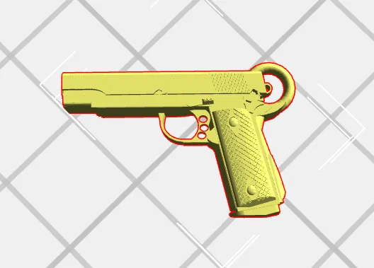 Móc khóa mô hình súng M1911 in 3D độc đáo - Image 2