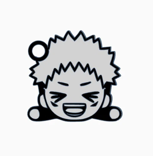 Bộ sưu tập móc khóa Jujutsu Kaisen chibi in 3D dễ thương - Image 4
