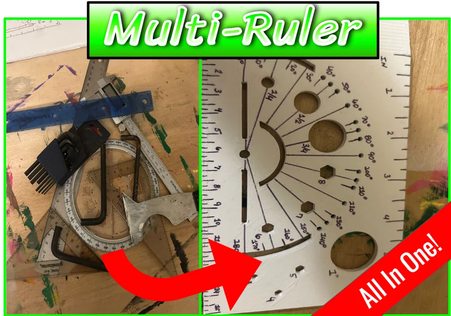ANY USE Multi-Ruler - Thước đo đa năng - Image 1