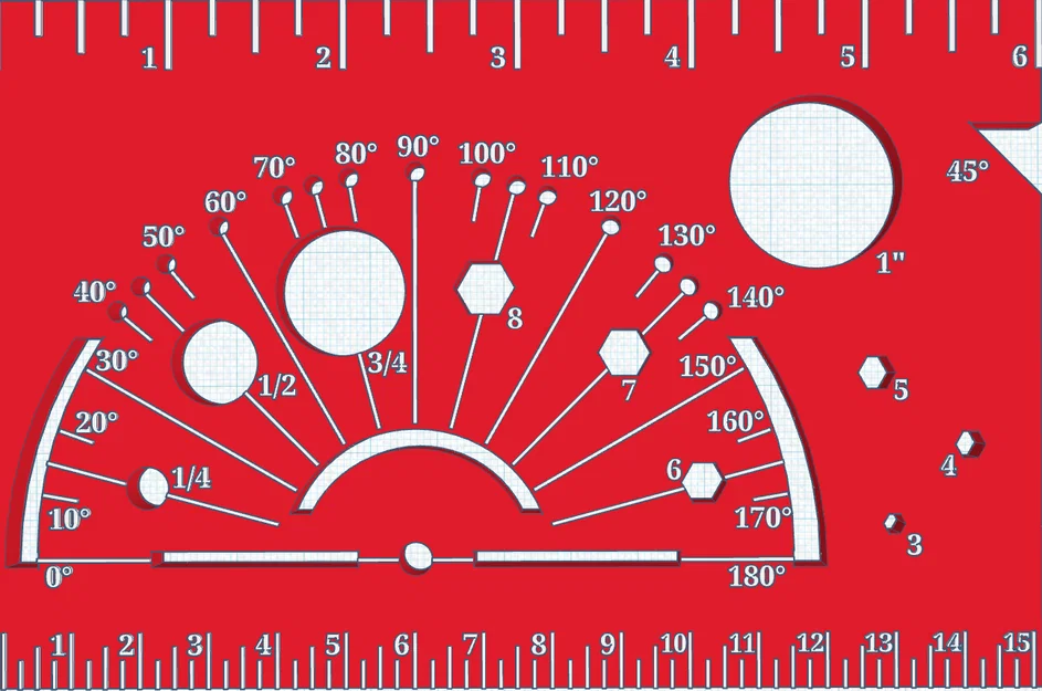 ANY USE Multi-Ruler - Thước đo đa năng - Image 6
