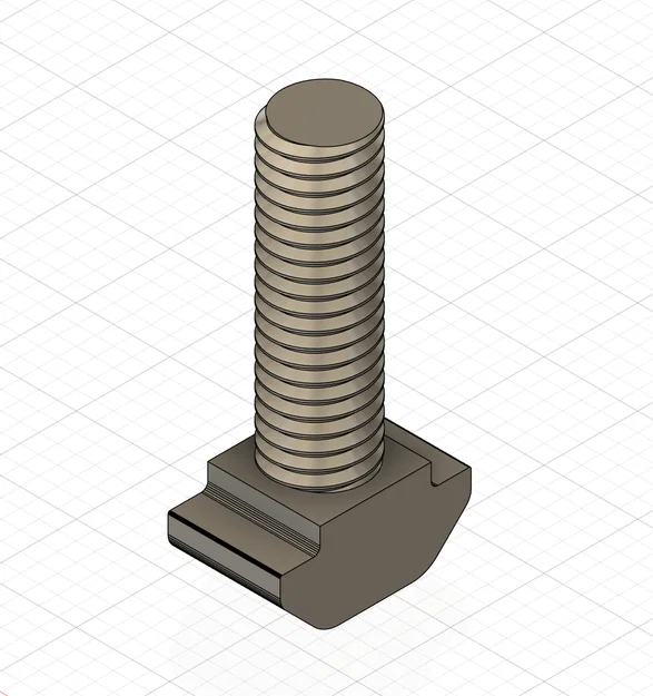 Mẫu in 3D Bulông chữ T M5 dành cho khung nhôm định hình - Image 1