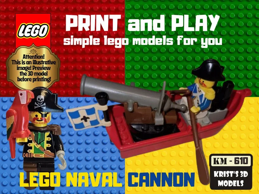 Mô hình khẩu đại bác hải quân phong cách LEGO cực chất - Image 1