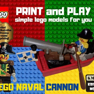 Mô hình khẩu đại bác hải quân phong cách LEGO cực chất