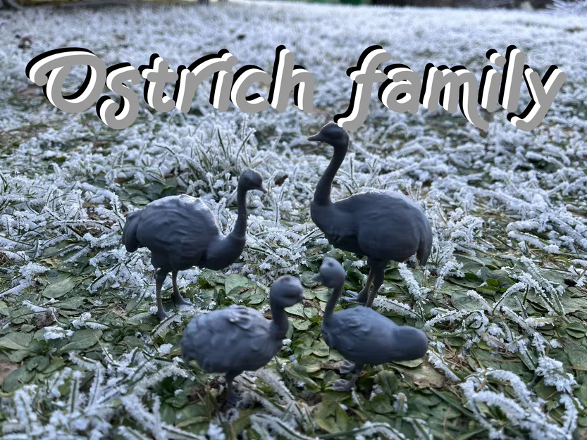 Mô hình Gia đình Đà điểu (Ostrich family) - Image 1