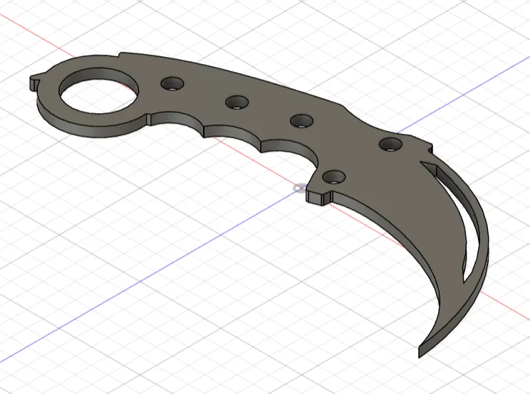Mô hình dao Karambit 3D thiết kế chuyên nghiệp cho in 3D - Image 1