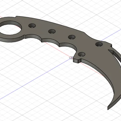 Mô hình dao Karambit 3D thiết kế chuyên nghiệp cho in 3D