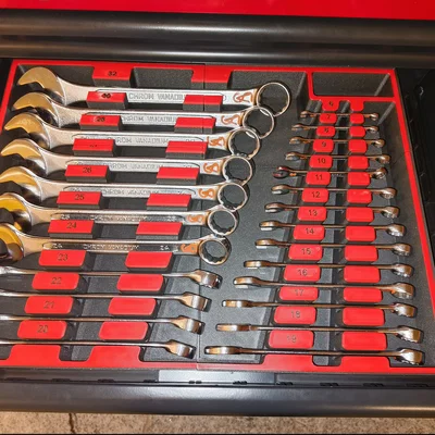 Giá treo cờ-lê chuẩn Gridfinity cho bộ 6-32mm (BGS)