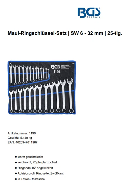 Giá treo cờ-lê chuẩn Gridfinity cho bộ 6-32mm (BGS) - Image 2