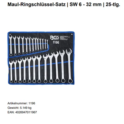 Giá treo cờ-lê chuẩn Gridfinity cho bộ 6-32mm (BGS)