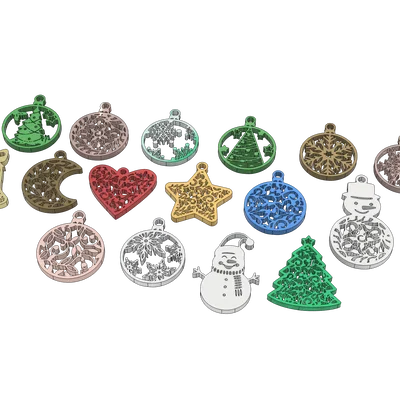 Bộ sưu tập các mẫu trang trí Noel dạng phẳng