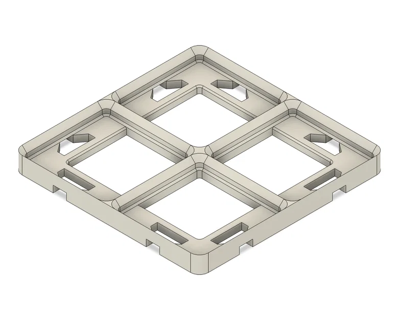 Gridfinity Refined Baseplate tối giản + Miếng đệm (File Fusion360/STEP) - Image 1