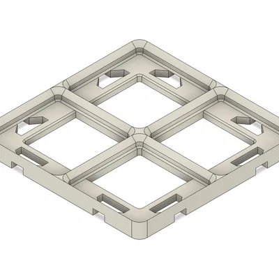 Gridfinity Refined Baseplate tối giản + Miếng đệm (File Fusion360/STEP)