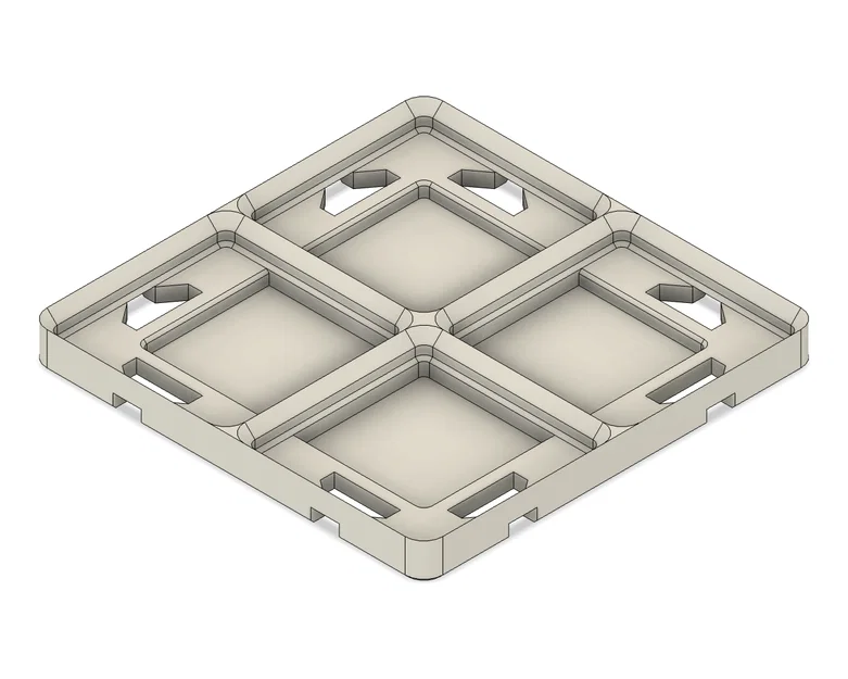 Gridfinity Refined Baseplate tối giản + Miếng đệm (File Fusion360/STEP) - Image 2