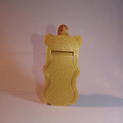 Móc khóa Gấu dẻo Print-in-Place có lẫy đóng mở và vòng xoay