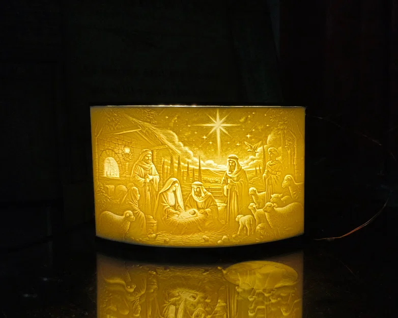 Mô hình Lithophane cảnh Chúa Giáng sinh - Image 1