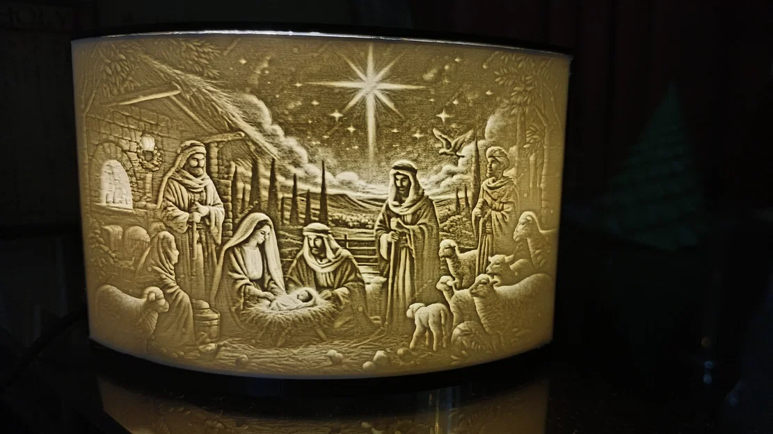 Mô hình Lithophane cảnh Chúa Giáng sinh - Image 2