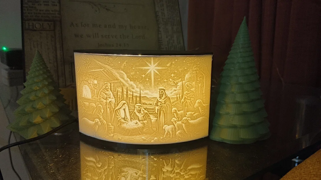 Mô hình Lithophane cảnh Chúa Giáng sinh - Image 3